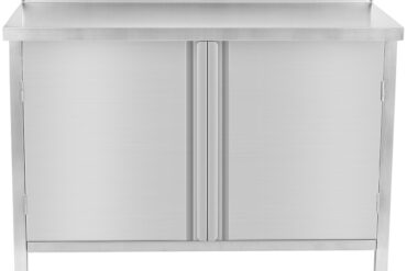 Tööpind Põrandakapp, 2 ust, Roostevaba Teras, 1000X700X850Mm Pritsmekaitse | Adexa Scp10070Bt