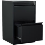 Professionaalne metallist kartoteegikapp 2 sahtlit 460x620x720mm Must | Adexa SEDA2B