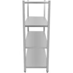 Professionaalne riiul Roostevaba teras 1800x400x1500mm 4 riiulit | Adexa SSB18040 - Image 3