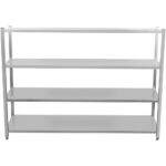 Professionaalne riiul Roostevaba teras 1800x400x1500mm 4 riiulit | Adexa SSB18040 - Image 4