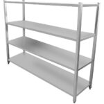 Professionaalne riiul Roostevaba teras 1800x400x1500mm 4 riiulit | Adexa SSB18040