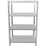 Professionaalne riiul Roostevaba teras 1000x400x1500mm 4 riiulit | Adexa SSB10040 - Image 2