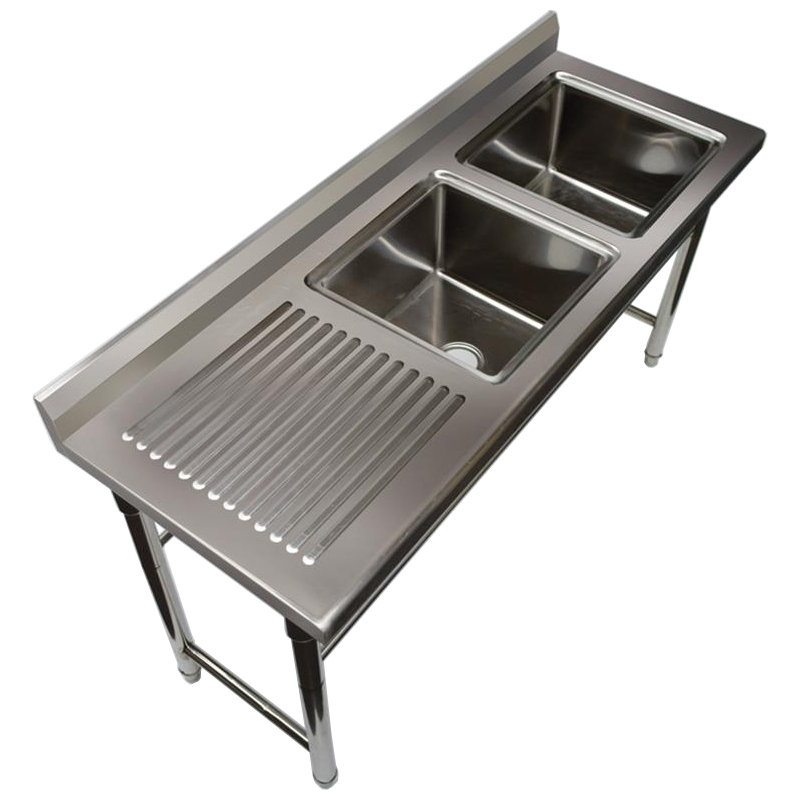 Valamu Roostevaba Teras 1700X600X900Mm 2 Kaussi Paremal Pritsmekaitsega | Adexa St245Br Valamu Roostevaba Teras 1700X600X900Mm 2 Kaussi Paremal Pritsmekaitsega | Adexa St245Br - Image 1