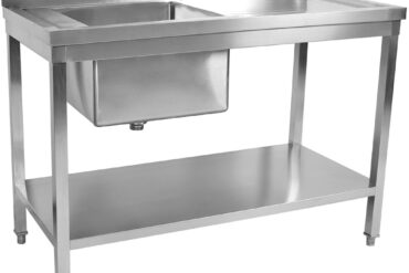 Valamu Roostevaba Teras 1400X700X900Mm 1 Kauss Vasakul Tagasein Alumine Riiul | Adexa Std1470L