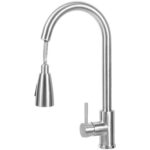 Valamu segisti kraan koos väljatõmmatava tilaga roostevabast terasest ühe kangiga | Adexa STFR01 - Image 5