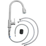 Valamu segisti kraan koos väljatõmmatava tilaga roostevabast terasest ühe kangiga | Adexa STFR01 - Image 8