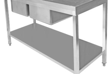 Valamu Roostevaba teras 1800x600x900mm 2 kaussi vasakul koos nõude kuivatusaluse ja pritsmekaitsega  | Adexa STT1860L