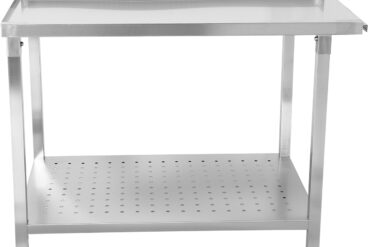 Mahalaadimistabel Vasakpoolne 1100x650x850 mm Alumise riiuliga Pritsmekaitsega Roostevaba teras | Adexa SWB11065R