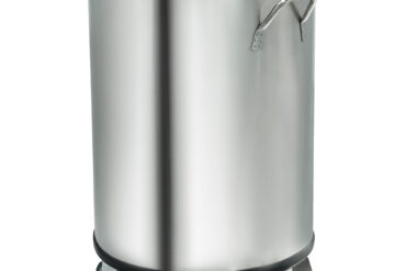 Professionaalne prügikast roostevabast terasest rataste ja pedaaliga 50 liitrit | Adexa TGB3660