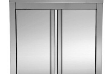 Tööpinnaga Põrandakapp Hingedega uksed Roostevaba teras 800x700x850mm Servaplekk | Adexa VTC87SLB