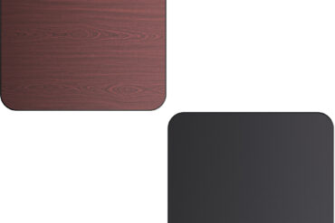 Lamineeritud ruudukujuline lauaplaat Pööratav mahagon & must 24x24'' | Adexa TT2424MB