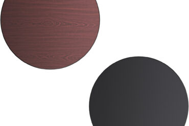 Lamineeritud Ümmargune Lauaplaat Pööratav Mahagoni & Must Ø30'' | Adexa TT30RMB