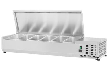 Jahutusega külmlett 1400mm 6xGN1/4 Sügavus 330mm Roostevabast terasest kaas | Adexa EA14