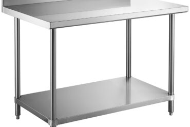 Professionaalne töölaud Roostevabast terasest, Alusriiul Pritsmekaitse 1500x600x900mm | Adexa W218E60150B