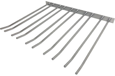 Veiniklaasihoidja hõbedane seinale kinnitatav Pikkus 400mm 20 veiniklaasi | Adexa WGA58500400S