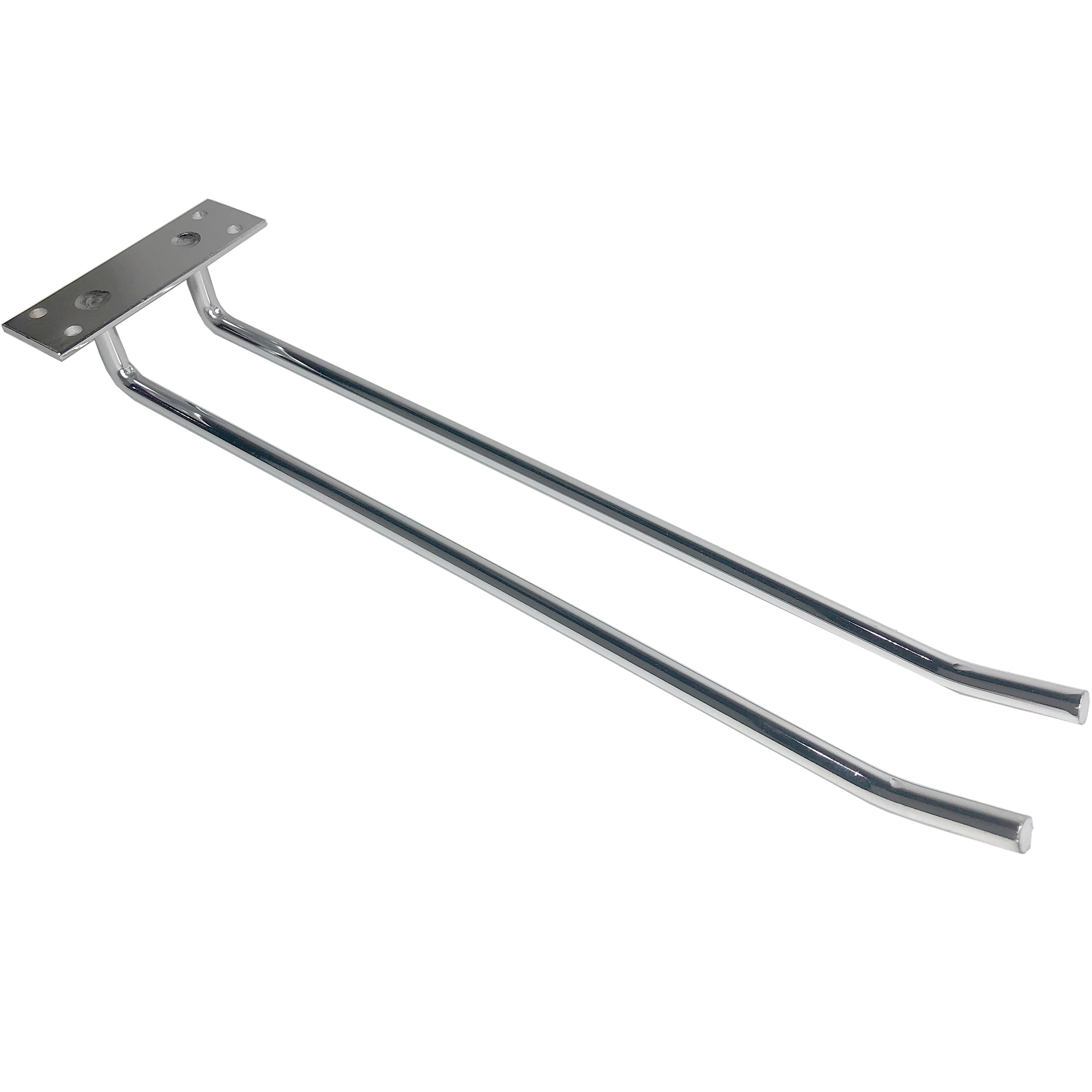 Veiniklaaside hoidik hõbedane lae alla kinnitatav Pikkus 300mm 3 veinipokaali | Adexa WGB18500300S Veiniklaaside hoidik hõbedane lae alla kinnitatav Pikkus 300mm 3 veinipokaali | Adexa WGB18500300S - Image 1