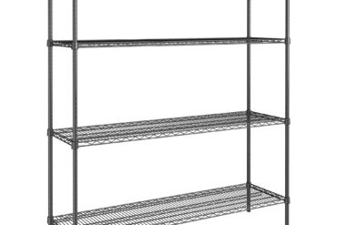 riiuliüksus 4 astet 1000 kg 1500x600x1800 mm Pulbervärvitud teras Must | Adexa WH15060180A4