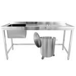 Valamu Äravooluavadega Roostevaba Teras 1000X600X900Mm 1 Kauss Vasakul Pritsmekaitse | Adexa Whstd1070L - Image 3