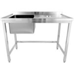 Valamu Äravooluavadega Roostevaba Teras 1000X600X900Mm 1 Kauss Vasakul Pritsmekaitse | Adexa Whstd1070L