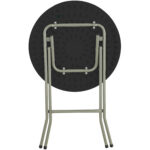 Kokkupandav Must Ümmargune Baarilaud Ø600x1100mm | Adexa WHZR60B - Image 2