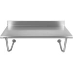 Professionaalne seinakinnitusega töölaud roostevabast terasest 1400x700x900mm | Adexa WMTB70140 - Image 3