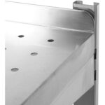 Seinale paigaldatav perforeeritud riiul, 2 tasandit, roostevaba teras, 800x400x600mm | Adexa WSWB40080P - Image 3