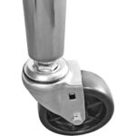 Mobiilne töölaud reguleeritavate jalgadega, roostevabast terasest alumine riiul, pritsmekaitse 1200x700xx850/930mm | Adexa WT70120C - Image 12