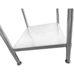 Kaubanduslik mobiilne töölauaga reguleeritavad jalad Roostevabast terasest alumine riiul 1600x700x900mm | Adexa WT70160CWO - Image 7