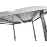 Kaubanduslik mobiilne töölauaga reguleeritavad jalad Roostevabast terasest alumine riiul 1600x700x900mm | Adexa WT70160CWO - Image 3