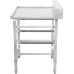 Mahalaadimislaud Vasak pool 600x650x850mm Nõudepesumasina korviriiuliga Pritsmekaitsega Roostevaba teras | Adexa WTF6065L - Image 3
