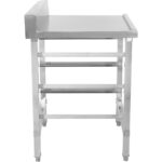 Mahalaadimislaud Vasak pool 600x650x850mm Nõudepesumasina korviriiuliga Pritsmekaitsega Roostevaba teras | Adexa WTF6065L - Image 4