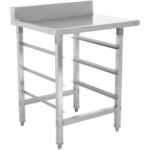 Mahalaadimislaud Vasak pool 600x650x850mm Nõudepesumasina korviriiuliga Pritsmekaitsega Roostevaba teras | Adexa WTF6065L