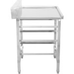 Laadimislaua parempoolne külg 800x650x865mm Nõudepesukorviga Äärekaitsega Roostevaba teras | Adexa WTF6065R - Image 3