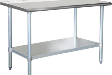 Roostevabast terasest Töölaud alumise riiuli ja tagaseinaga 1500x700x900mm | Adexa ETW15070B