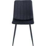 Söögitool Metalljalad & Polsterdatud Sametist Iste Must | Adexa WW5025 - Image 3