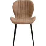 Söögitool Metallist Jalad ja Polsterdatud Sametist Istmeosa Helepruun | Adexa WW5064 - Image 4