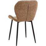 Söögitool Metallist Jalad ja Polsterdatud Sametist Istmeosa Helepruun | Adexa WW5064 - Image 5