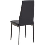 Söögitool metalljalgade ja polsterdatud kunstnahast musta istmega | Adexa WW5097 - Image 3