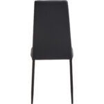 Söögitool metalljalgade ja polsterdatud kunstnahast musta istmega | Adexa WW5097 - Image 5