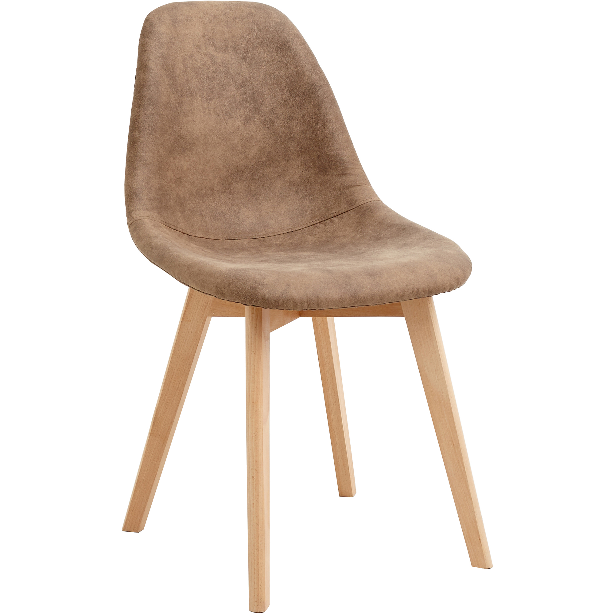 Söögitool puidust jalad ja polsterdatud PU-nahkistme Light Brown | Adexa WW6027 Söögitool puidust jalad ja polsterdatud PU-nahkistme Light Brown | Adexa WW6027 - Image 1