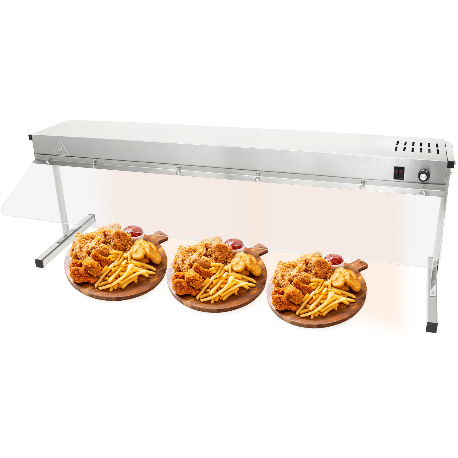 Kommertskalatuur ribakütte Kommertskalatuur ribakütte, valgustuse ja aevastuskaitsega 1250x315x457mm | Adexa XDHHC1200SG - Image 1