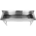 Potipesu Valamu Roostevaba teras 1 kauss Tagaseinaga 1500x450x800mm Ümara kujuga jalad | Adexa YDPS15038 - Image 4