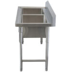 Valamu Roostevaba Teras 1080X600X900Mm 2 Kaussi Pritsmekaitsega | Adexa Ydrst245A - Image 2