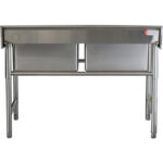 Valamu Roostevaba Teras 1080X600X900Mm 2 Kaussi Pritsmekaitsega | Adexa Ydrst245A - Image 3