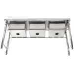 Valamu roostevaba teras 1570x600x900mm, 3-kausiga pritsmekaitse | Adexa YDRST345A - Image 7