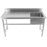 Valamu roostevaba teras 1570x600x900mm 1 kauss paremal pritsmeplaat | Adexa YDRST60160R