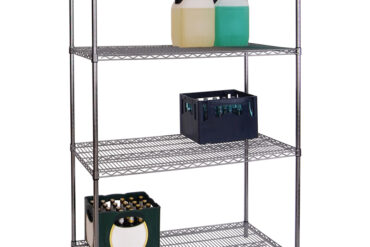 Kaubanduslik riiul 4 tasandiline 1000 kg 1200x600x1800 mm Kroomitud traat | Adexa WH12060180A4C