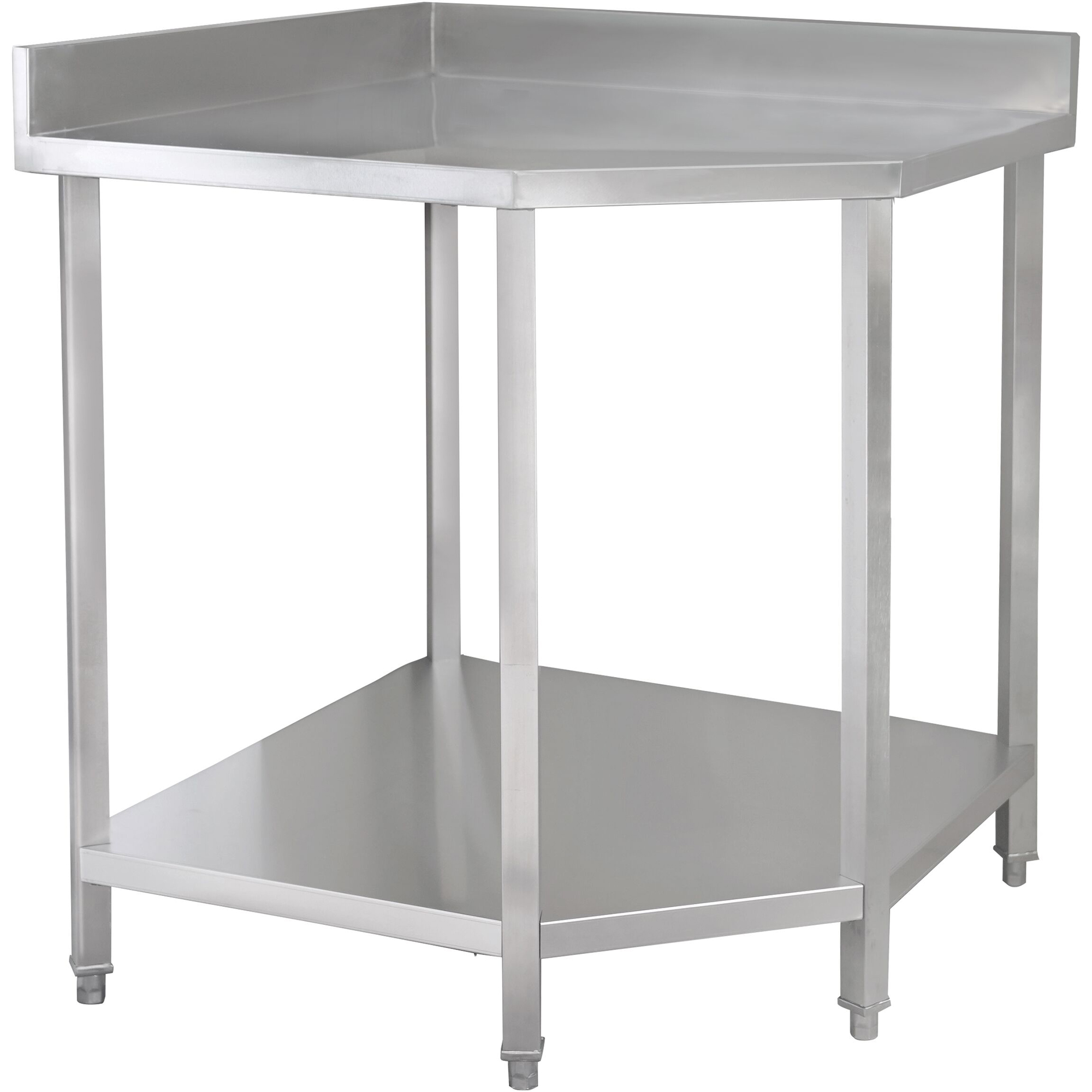 Roostevabast terasest nurgatöölaud pritsmekaitsega 900x900x700x700x900mm | Adexa CWTB1070SB Roostevabast terasest nurgatöölaud pritsmekaitsega 900x900x700x700x900mm | Adexa CWTB1070SB - Image 1