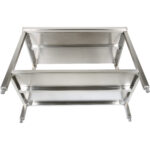 Professionaalne töölaud Roostevaba teras Alusriiul 1400x800x900mm | Adexa DWT80140 - Image 3