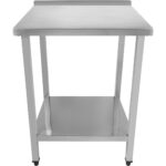 Professionaalne töölaua roostevabast terasest alumine riiul ja tagumine serv 1000x800x900mm | Adexa DWT80100B